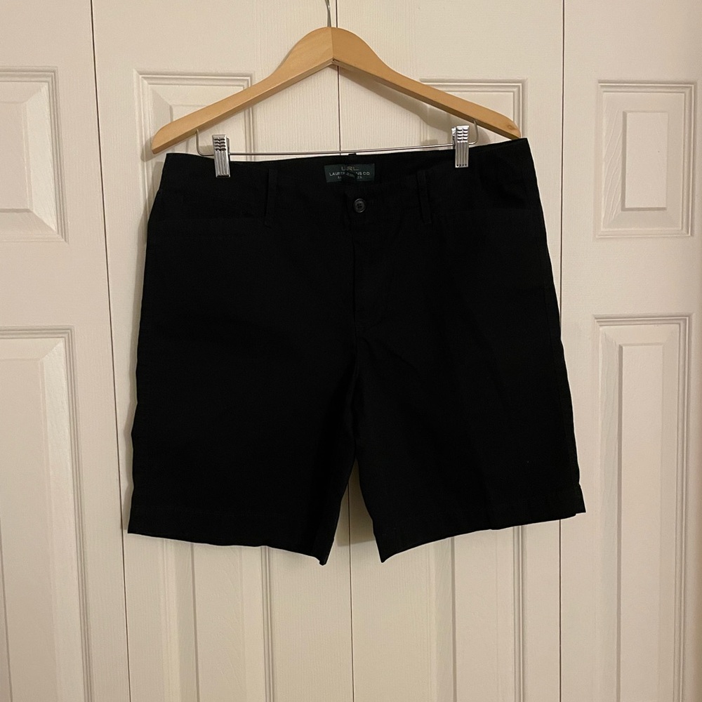 Lauren Jeans Co. 8” inseam shorts. Black